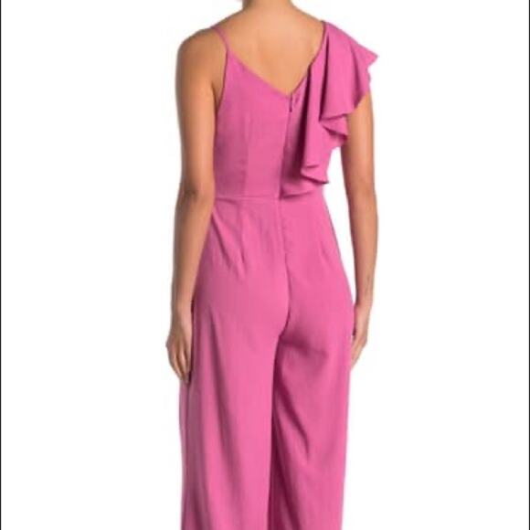 See the Shades Pink Ruffle Trim Jumpsuit Pantsuit Size XLarge - Picture 3 of 5